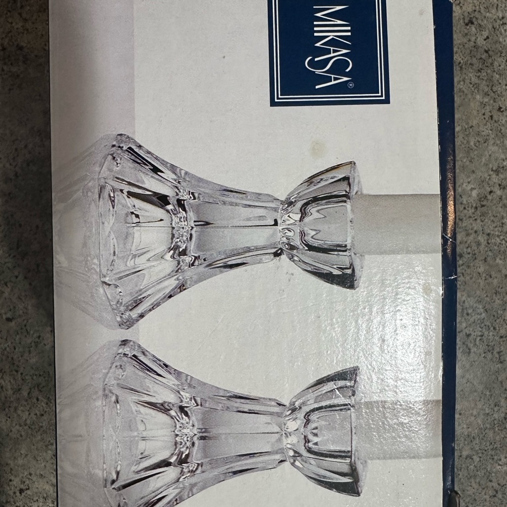 Mikasa Crystal Candle Holders